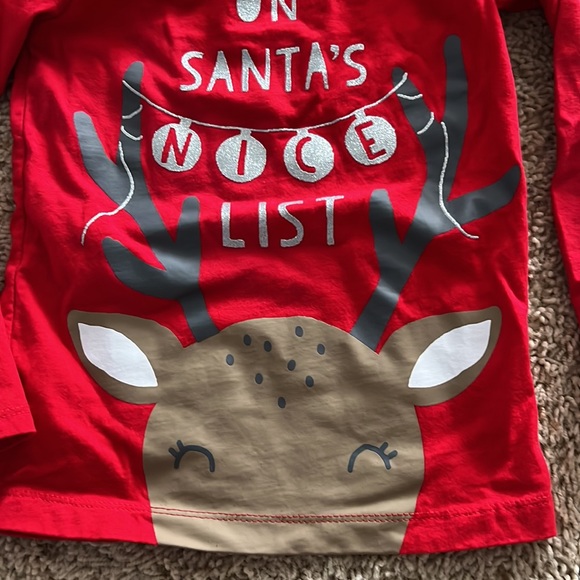 Just one you by Carters Christmas reindeer Santa shirt sz 5T - Picture 2 of 3